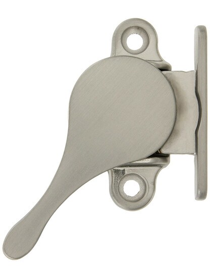 Solid Brass Sash Stay in Satin Nickel.